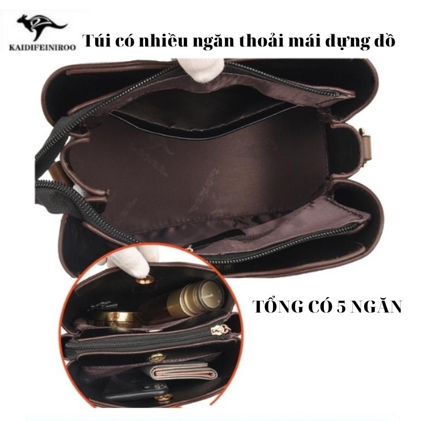 Túi xách nữ thời trang cao cấp đẹp công sở Hàn Quốc KAIDIFEINIROO KF07 (5895) Size 22cm. Có đủ 2 dây