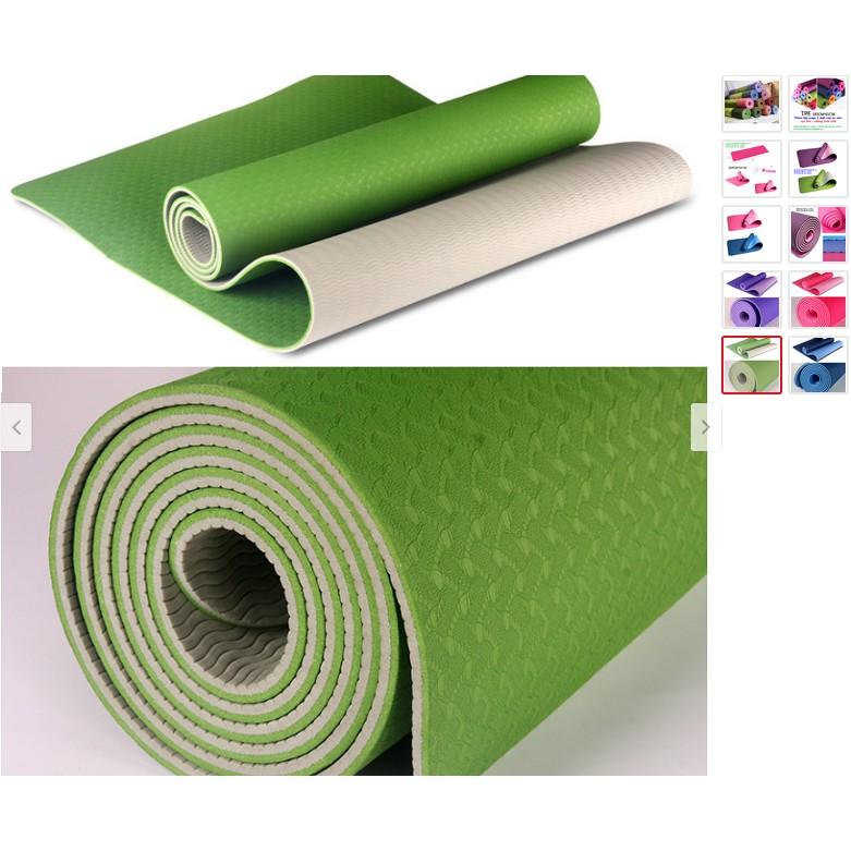 Thảm Tập Yoga PE Cao Cấp 2 Lớp Độ Dầy 6MM
