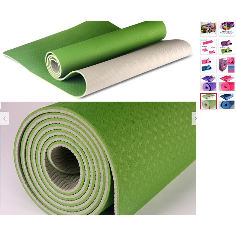 Thảm Tập Yoga PE Cao Cấp 2 Lớp Độ Dầy  6MM