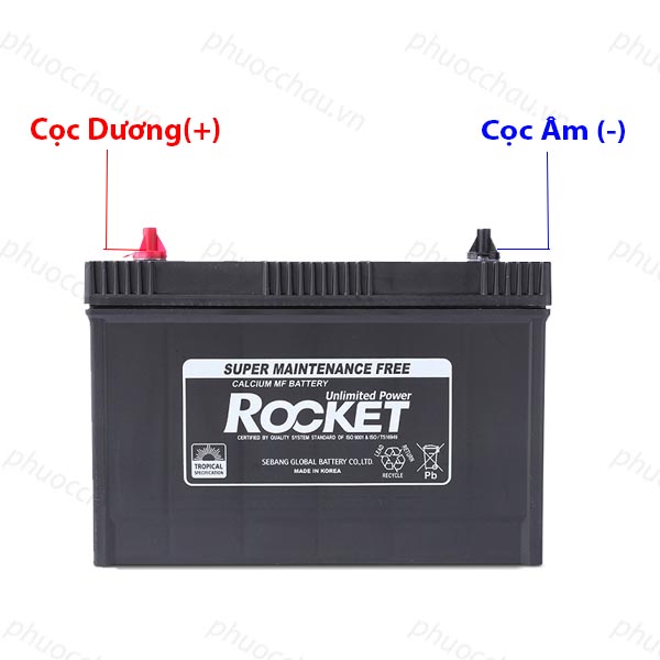 Bình Ắc Quy 12V-100Ah, Ắc Quy ROCKET SMF HS-1000RA/RS