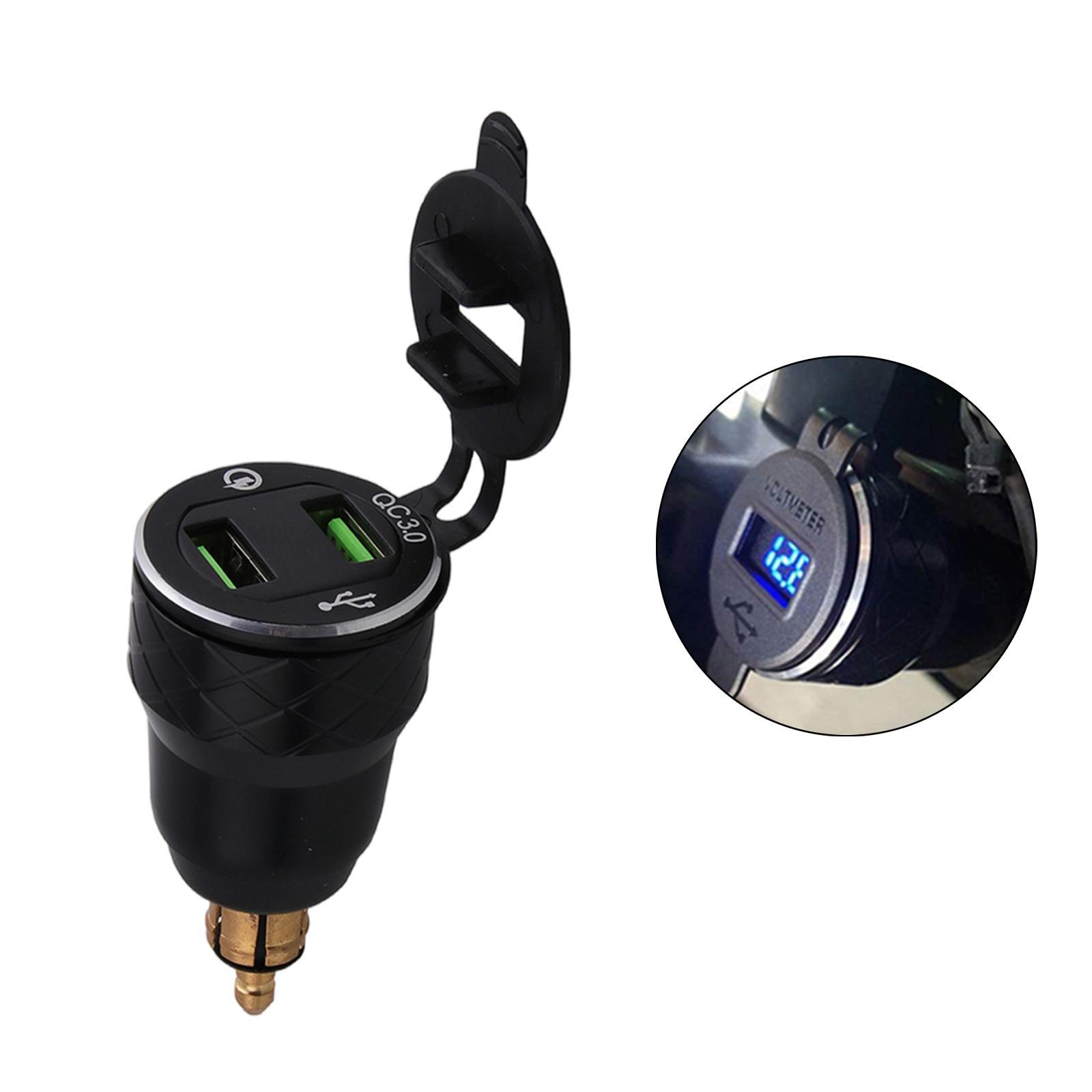 Dual USB Charger LED Display Voltage Display Power Outlet Universal Mini