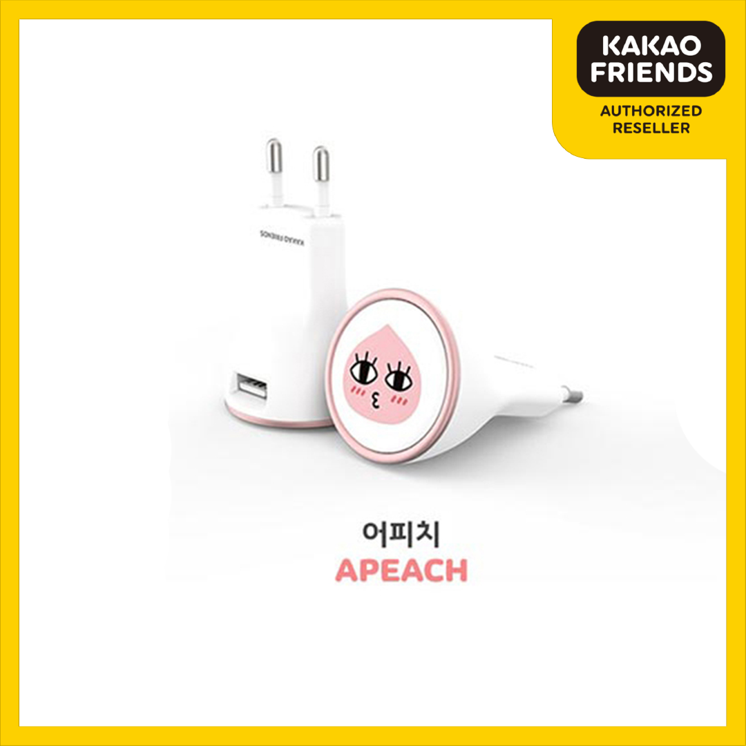 Củ Sạc Cổng USB Apeach Kakao Friends Hàng Chính Hãng