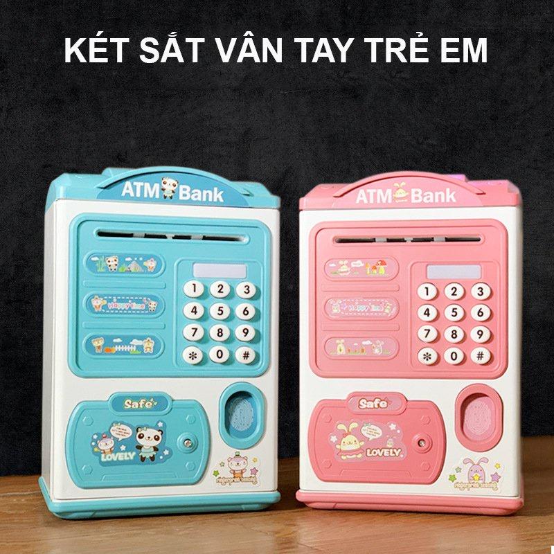 Két Vân Tay Điện Tử Mini Thông Minh Cho Bé - Đồ Chơi Két Cho Bé Trai Bé Gái