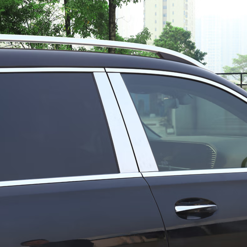 Bộ 4 thanh nẹp inox cột B cánh cửa xe ô tô Mercedes GLS450