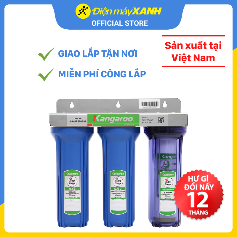 Bộ Cốc Lọc Đầu Nguồn Kangaroo KG01G3 – Hàng Chính Hãng