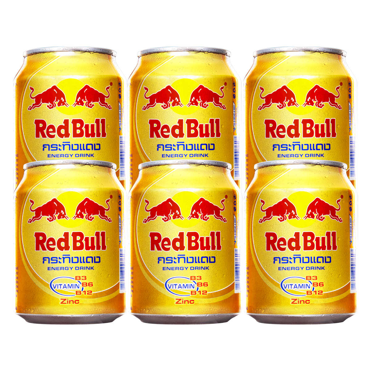 Lốc 6 lon nước tăng lực RedBull Thái Kẽm 250ml