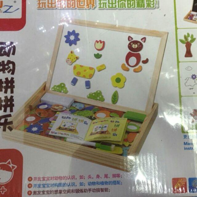 Bảng tranh cho bé Animal magnetic puzzle