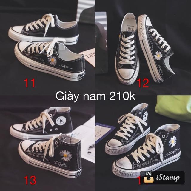 Giày thể thao thêu hoạ tiết hoa