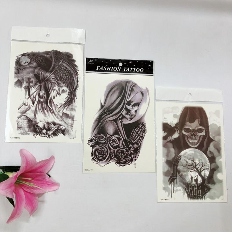 Combo 3 miếng hình xăm thần chết 15x22cm- mua 2 combo tặng 10x20cm