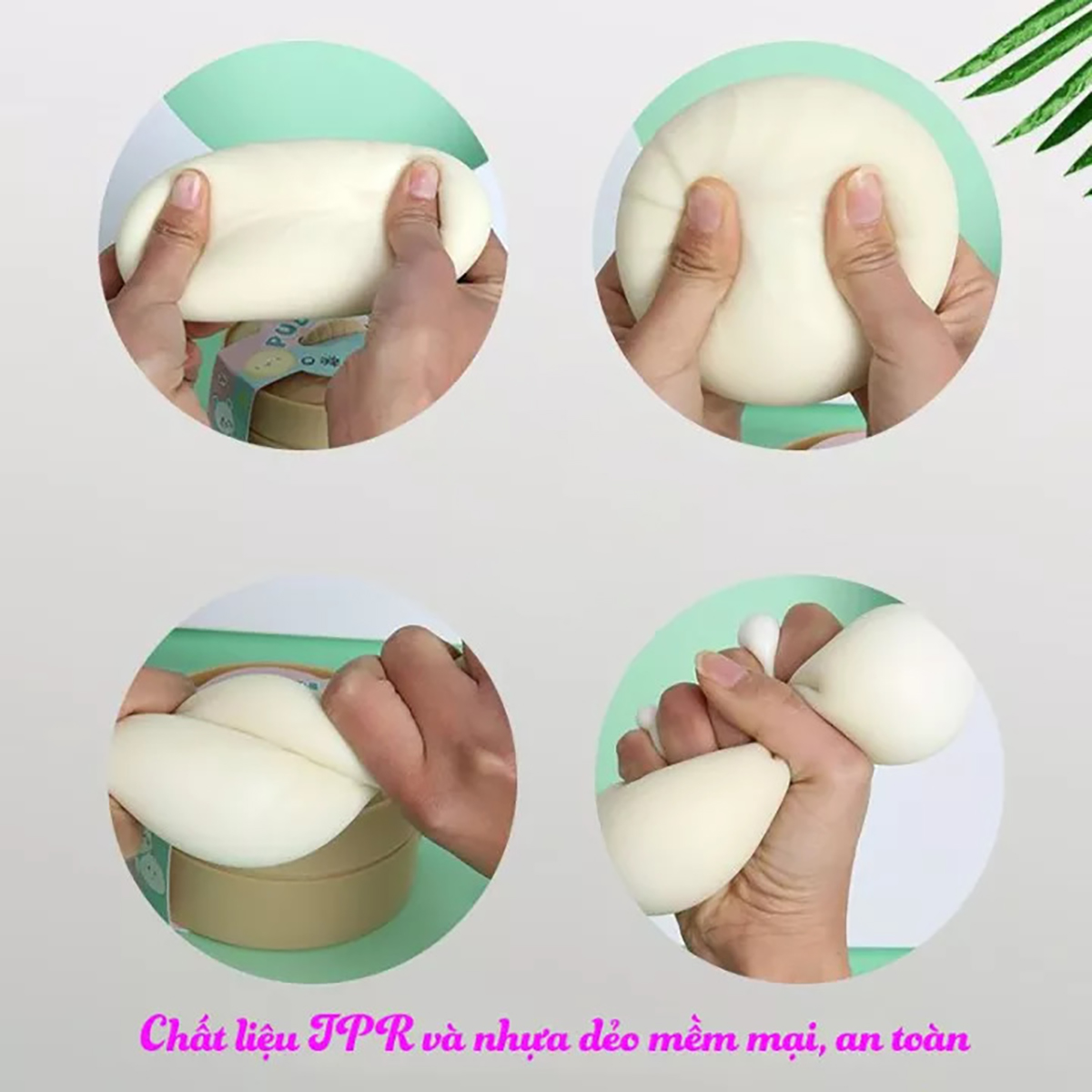 Bánh Bao Giảm Stress Căng Thẳng Squishy Mochi Bóp Tay Mềm Dẻo Silicon Cute Dễ Thương Mô Hình Có Hộp Mini Giá Siêu Rẻ