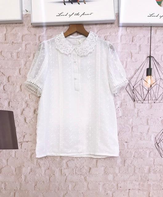 Áo sơ mi cổ ren