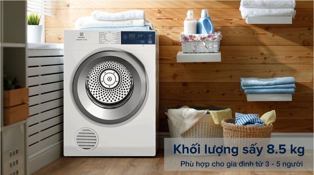 Máy sấy thông hơi Electrolux 8.5 kg EDV854J3WB-Hàng Chính Hãng 