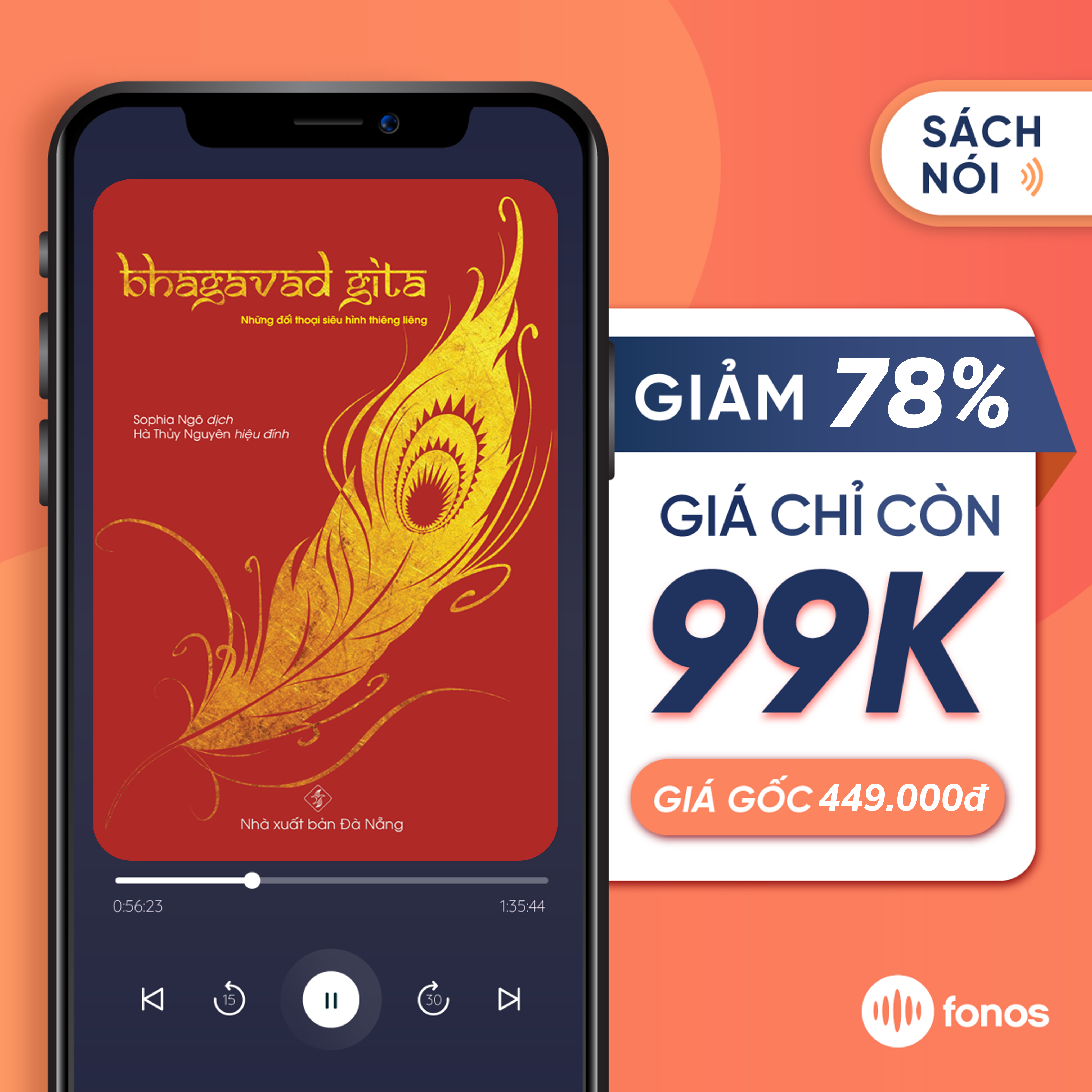 Sách nói Fonos : Bhagavad Gita - Những Đối Thoại Siêu Hình Thiêng Liêng