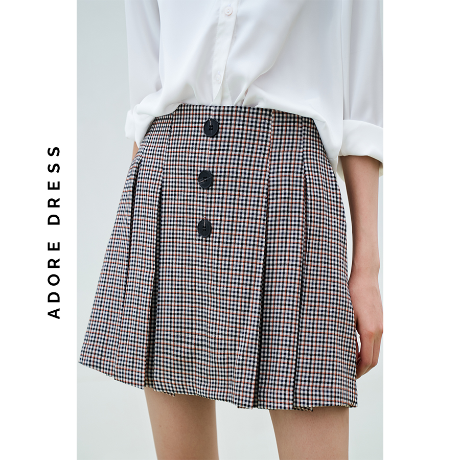 Quần skorts tuytsi đen và karo 313SK4001 ADORE DRESS