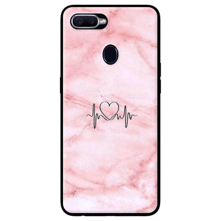 Ốp in cho Oppo F9 Đá Hồng - Hàng chính hãng