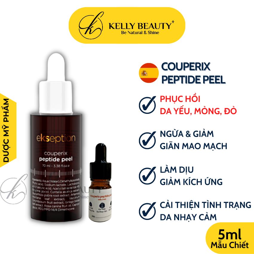 ekseption Couperix Peptide Peel - Phục Hồi Da Mỏng Yếu, Giãn Mao Mạch; Giảm Đỏ và Giảm Kích Ứng - Kelly Beauty