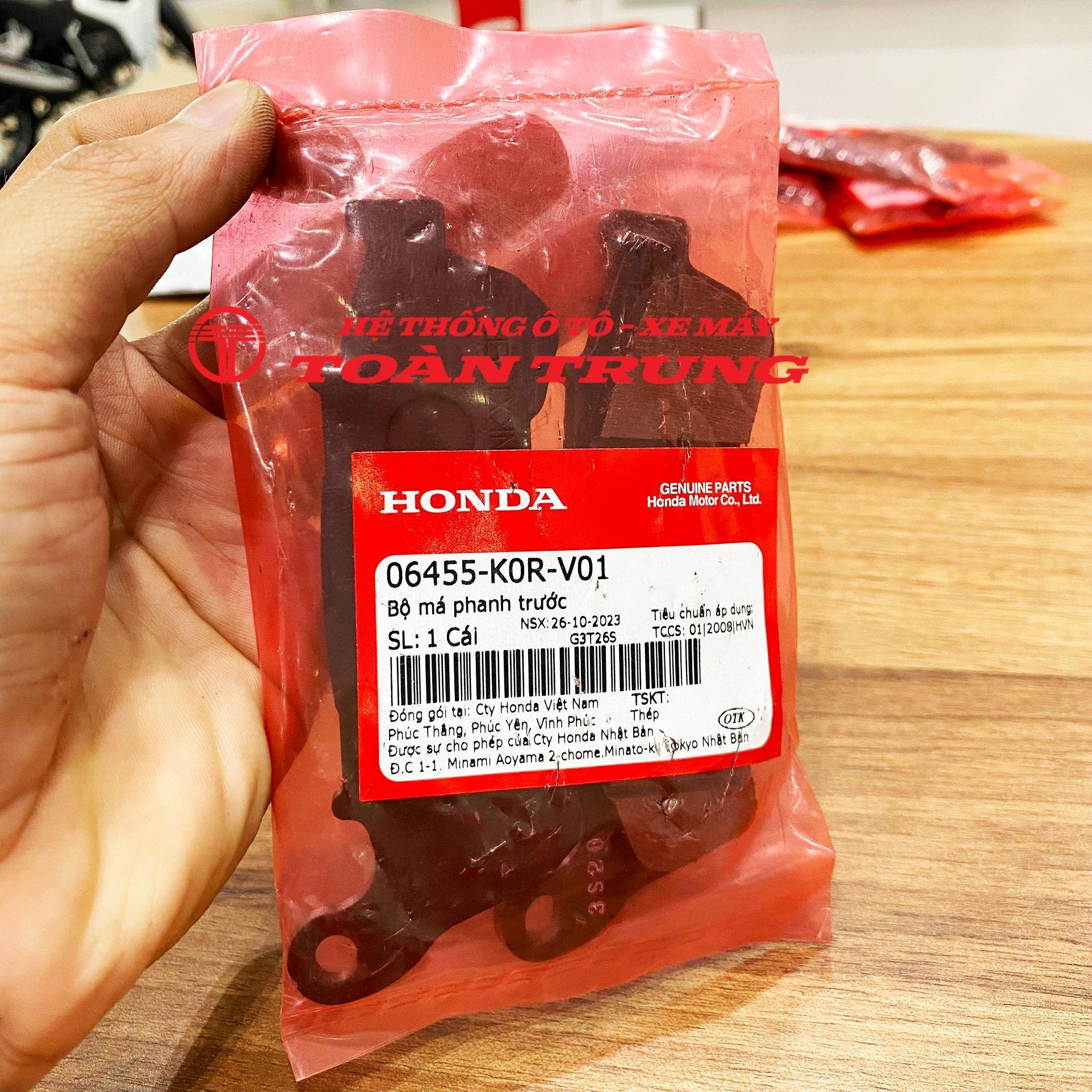 Má phanh trước SH 125/150/160 (2020-2024) chính hãƞg Honda &quot;06455K0RV01&quot;