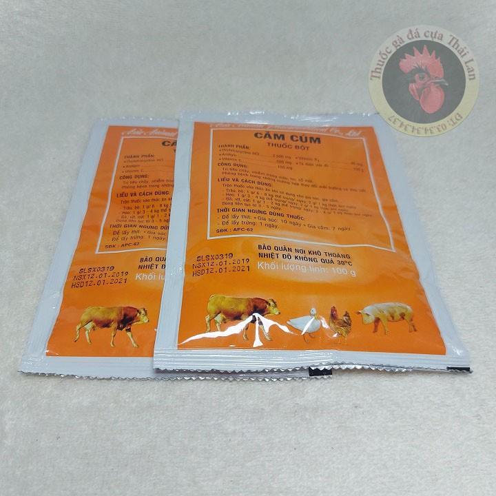 COMBO 5 GÓI - cảm cúm - dành cho gà , vịt - mỏi gói 100 gram