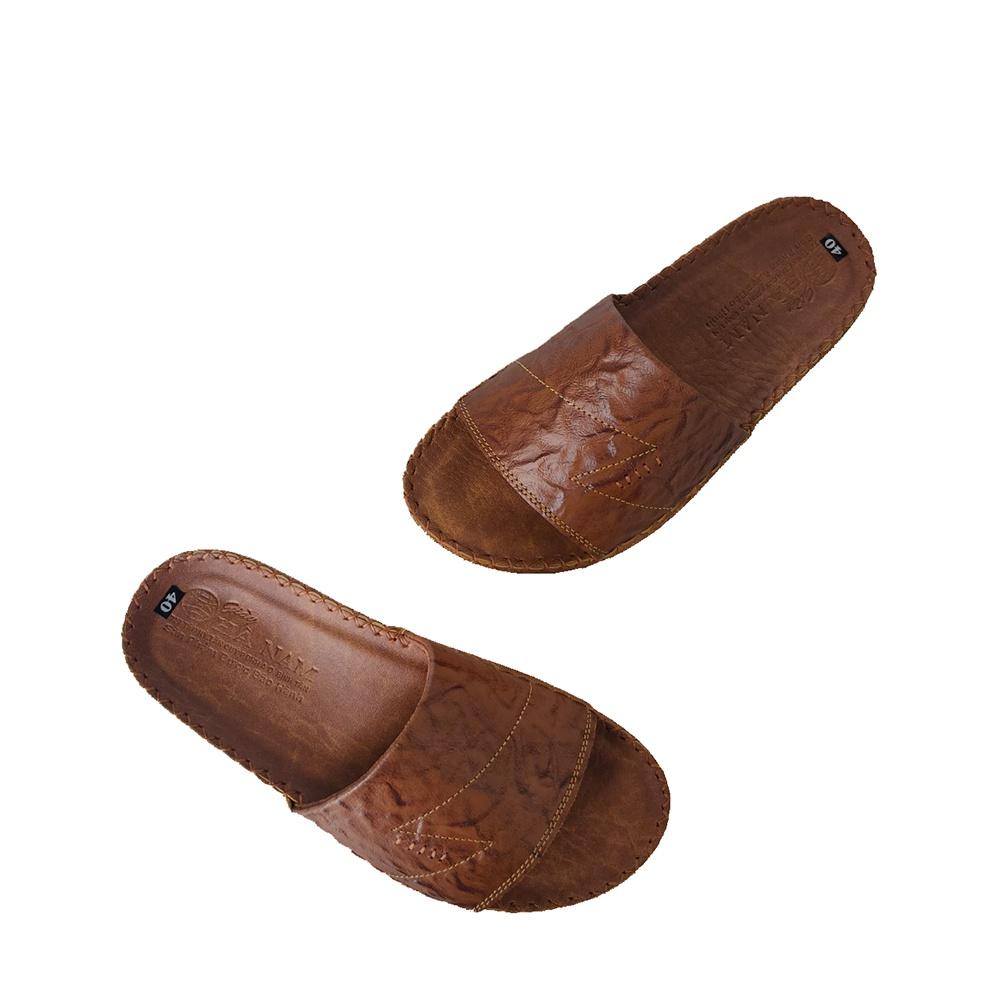 Dép Nam Quai Ngang HÀ NAM Da Bò Thật Cao Cấp DNA2178c