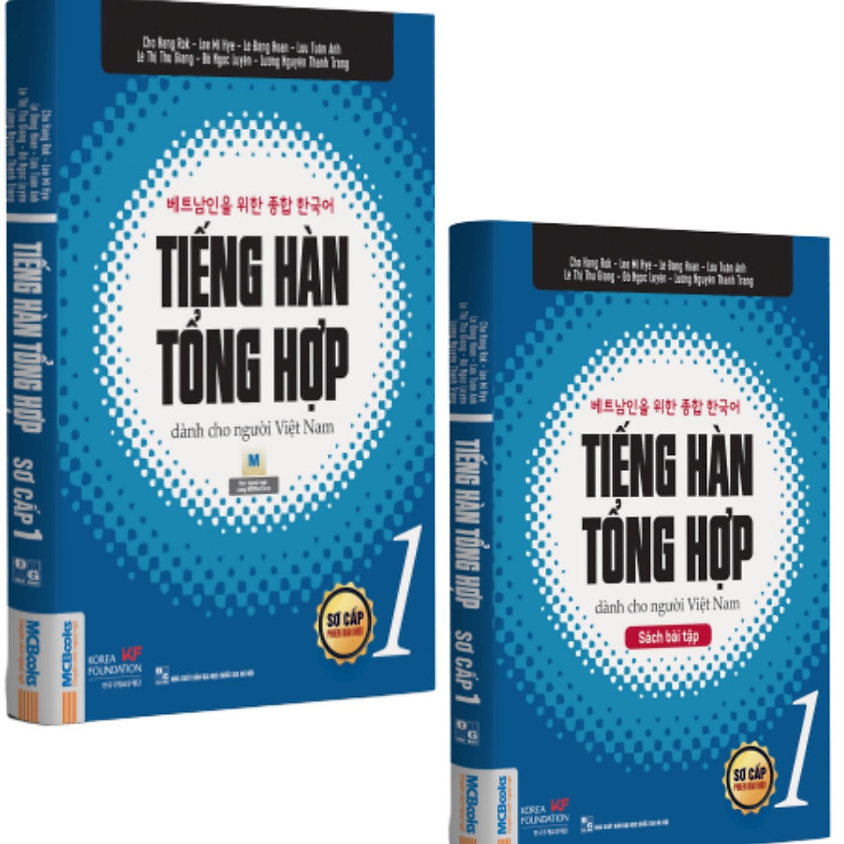 Combo Giáo trình tiếng Hàn tổng hợp dành cho người Việt Nam – Sơ cấp 1 bản đen trắng + sách bài tập (tặng kèm bookmark PS)