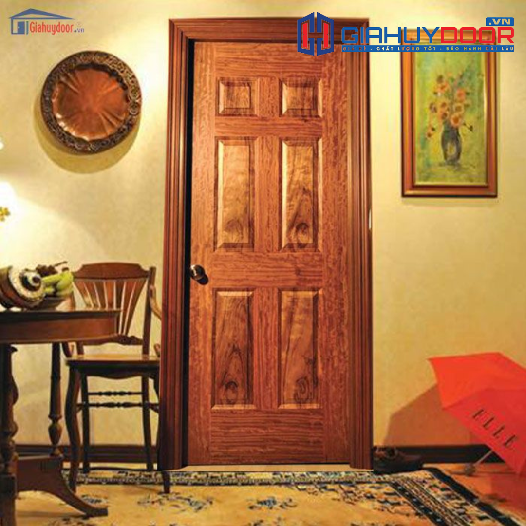 Bộ Cửa Gỗ HDF Veneer GHD Image032 Mẫu Mã Đa Dạng Có Tính Thẩm Mĩ Cao _GIA HUY DOOR
