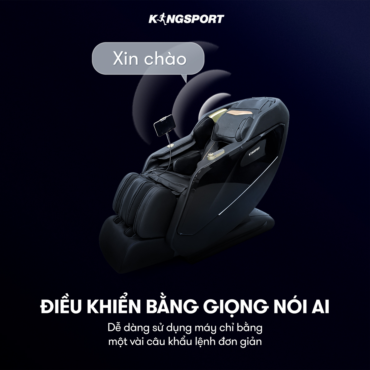 CHỈ GIAO MIỀN BẮC I Ghế massage toàn thân cao cấp KINGSPORT G6 công nghệ massage Kingtech Touch Pro, công nghệ làm ấm Warmtech