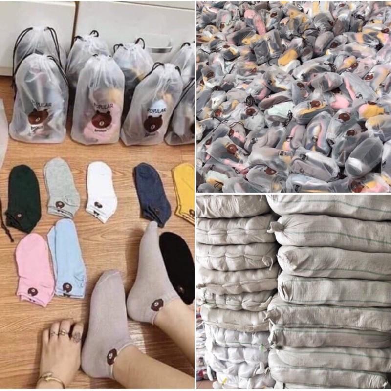 Túi 10 đôi tất gấu cho người lớn