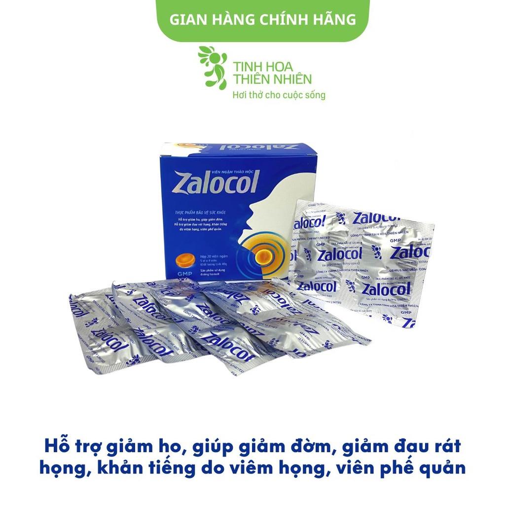 Combo 3 hộp viên ngậm Ho thảo mộc Zalocol Hỗ trợ giảm đờm, giảm đau rát họng, khản tiếng (Hộp 20 viên) - Genat