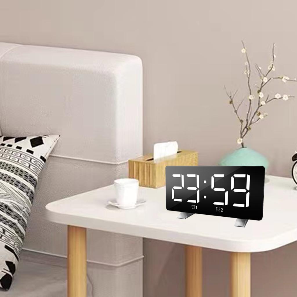 Alarm Clock USB Portable Desk Clocks Snooze Table Hotel  Bedroom