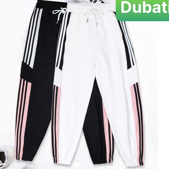 QUẦN JOGGER THỂ THAO 3 SỌC HỒNG CHẤT NỈ DA CÁ NAM NỮ CÓ PHONG CÁCH CAO CẤP -DUBATI FASHION