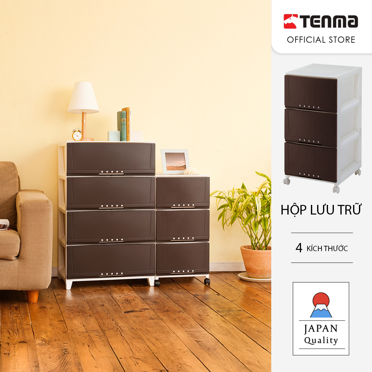 TENMA Tủ Quần Áo Profix Room Case JAPAN QUALITY Nhiều Tầng, Có Bánh Xe Dễ Dàng Di Chuyển