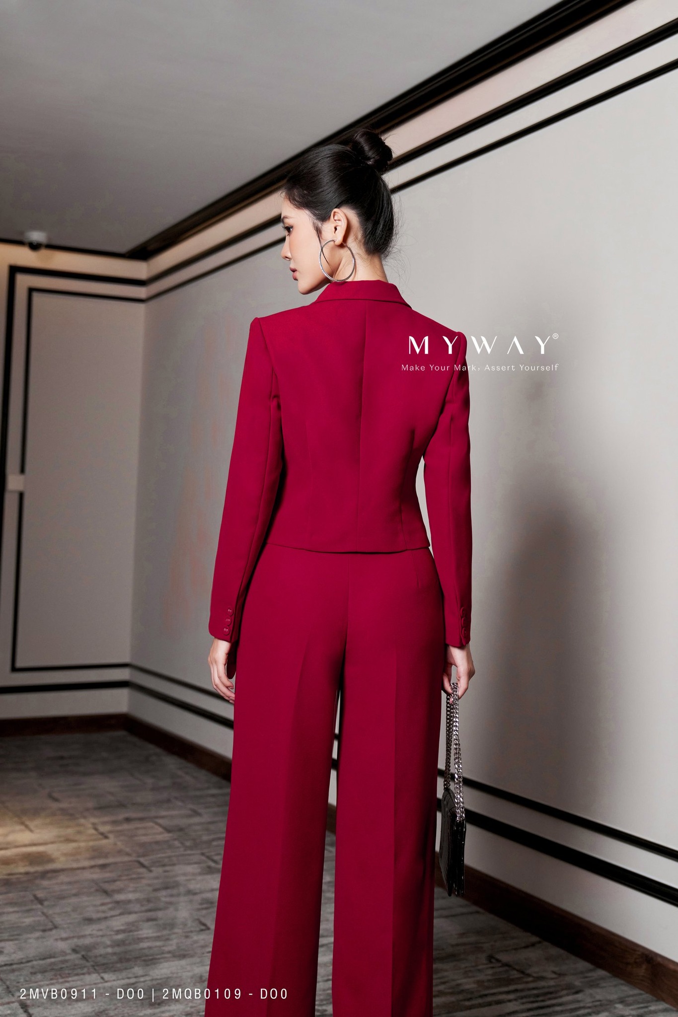 Set Vest Nữ Công Sở MY WAY Dáng Ngắn Sang Trọng 2MVB0911 - 2MQB0109 DO0