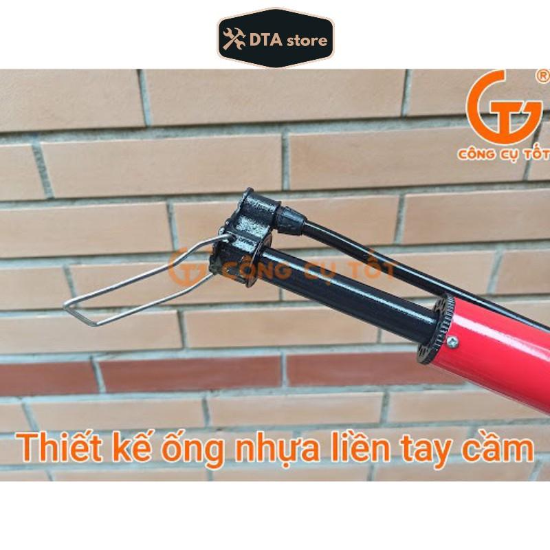 Bơm tay xe đạp - xe máy loại ống to màu đỏ - hàng đẹp