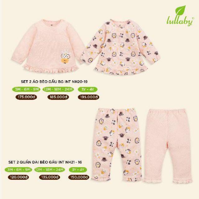 Set 2 áo Lullaby vải cotton interlook New 2019, hàng chính hãng cao cấp