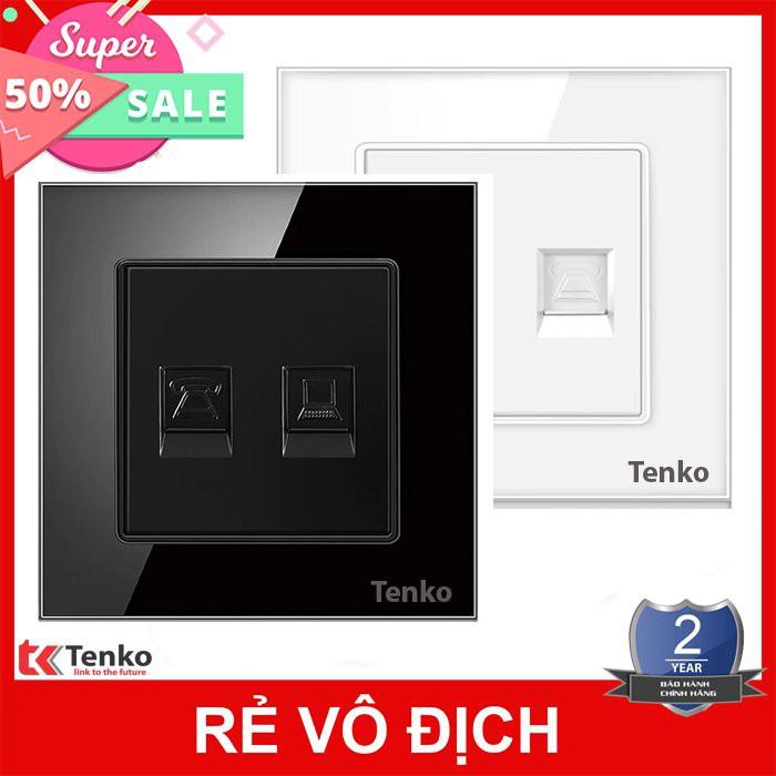 Ổ Cắm LAN + Phone Âm Tường Cao Cấp Mặt Kính Cường Lực Tenko TK-F71-D-52