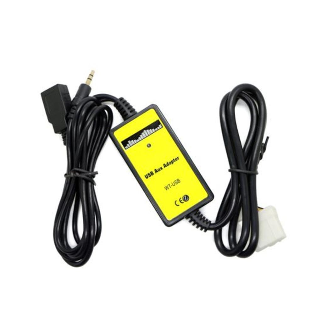 3.5mm Auxiliary Audio Aux Cable USB Adapter Car MP3 Player for Mazda 3 6