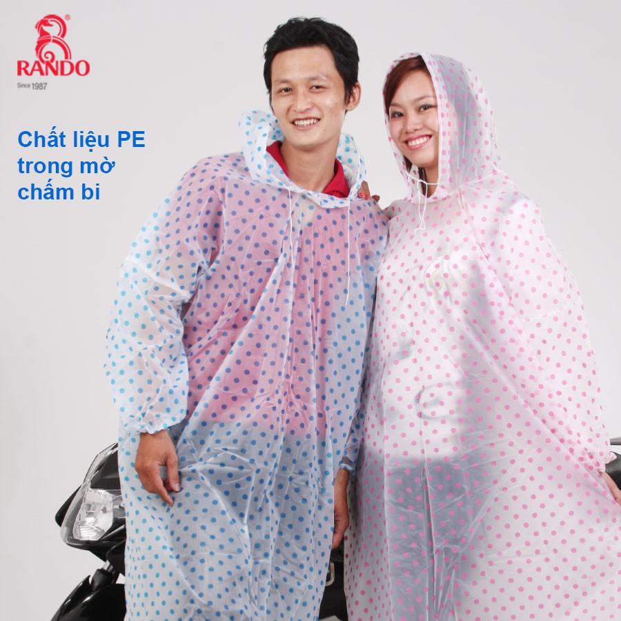 Áo mưa Rando Trong màu đa dụng chấm bi - Set 5 cái