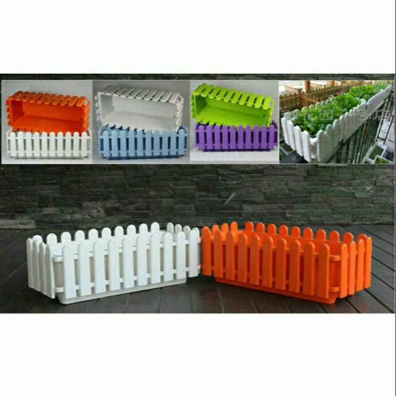 Chậu nhựa hàng rào cỡ to size 45x20x15cm, hàng loại 1 dày đẹp chuyên trồng cây hoa