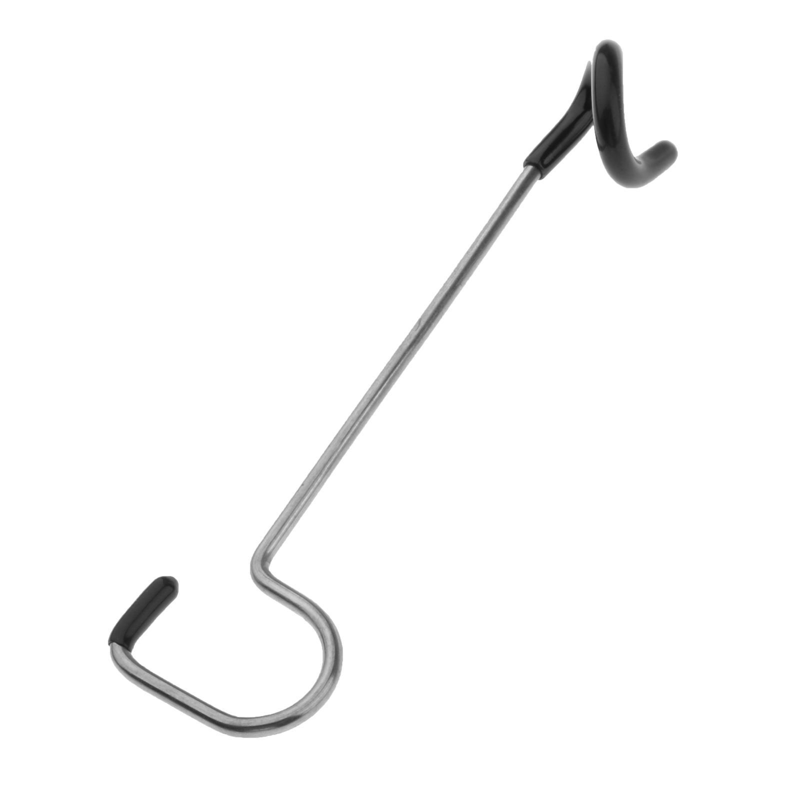2xFoldable Lamp Pole Stainless Steel Hanger Hook Stand Hook Rack