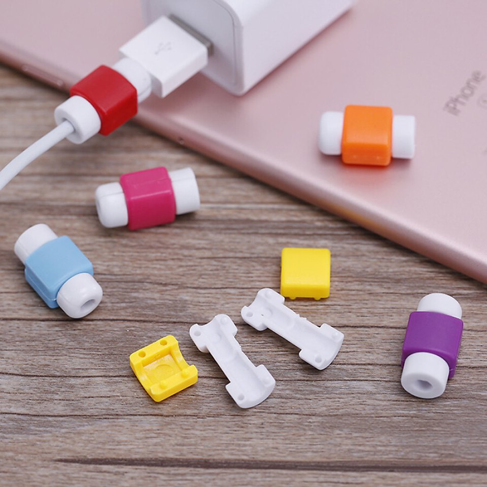 Bộ 2 nút chống gãy dây sạc iPhone, Macbook màu ngẫu nhiên Lucas - Hàng nhập khẩu