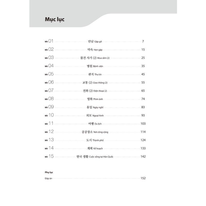 Sách - Tiếng Hàn Tổng Hợp Dành Cho Người Việt Nam - Sách Bài Tập Sơ Cấp 2 - MCBooks