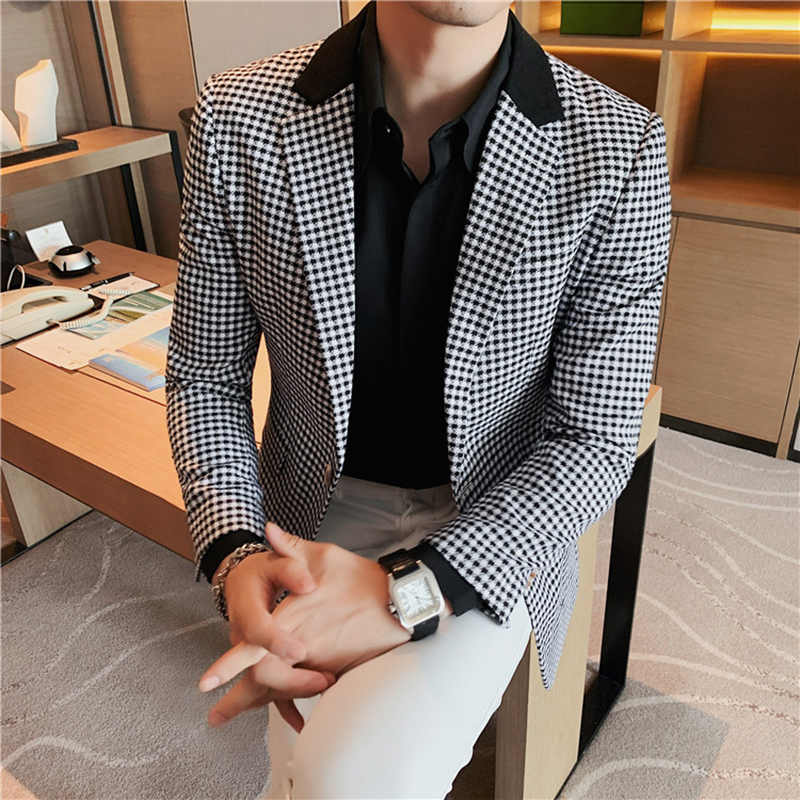 Áo Vest nam chất liệu Polyester được làm từ chất vải Caro Dày dặn trẻ trung phong cách lịch lãm H68