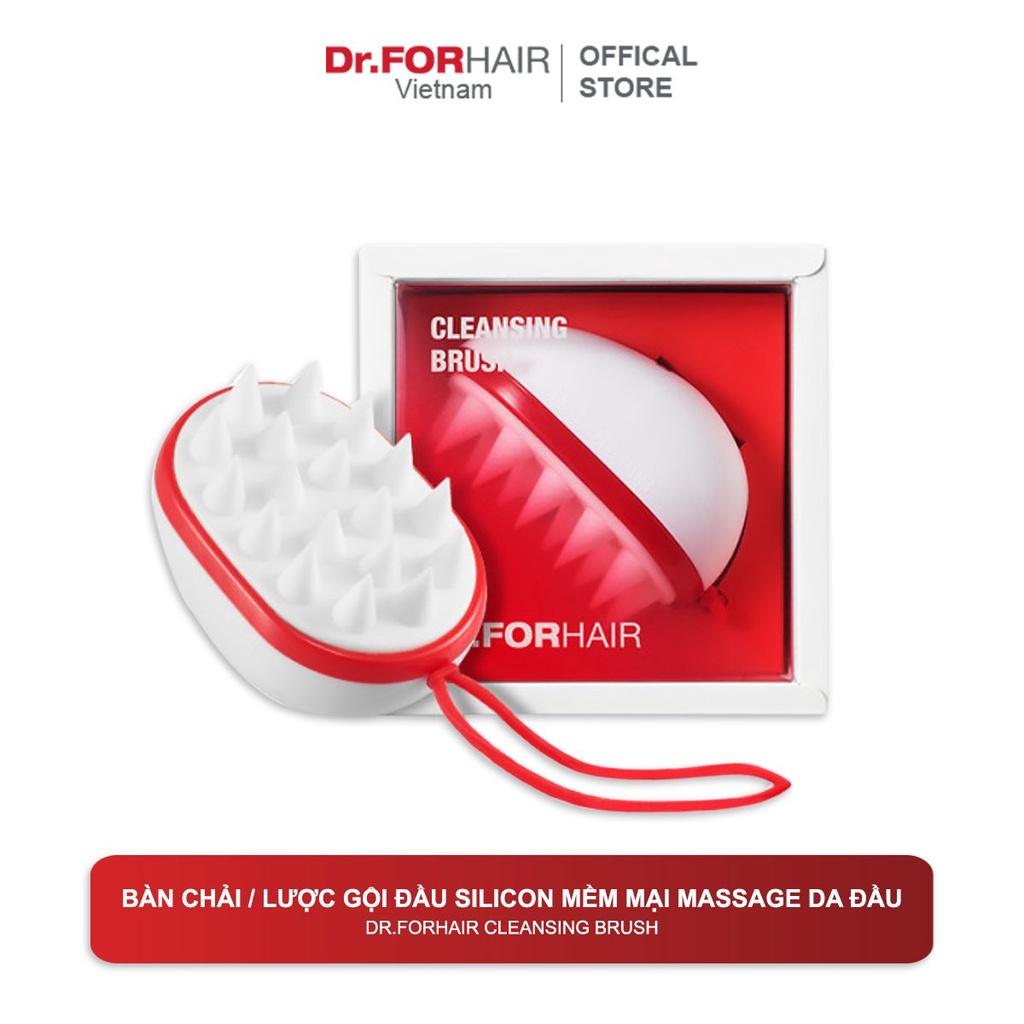 Lược gội đầu Silicon hỗ trợ giảm rụng tóc làm sạch da đầu lưu thông tuần hoàn máu Dr.FORHAIR Cleansing Brush