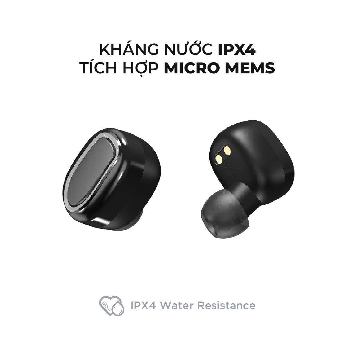 Tai nghe True Wireless Stereo Energizer UB2607 - tích hợp sạc dự phòng 2600mAh, thiết kế nhỏ gọn, âm thanh chuẩn HD - HÀNG CHÍNH HÃNG