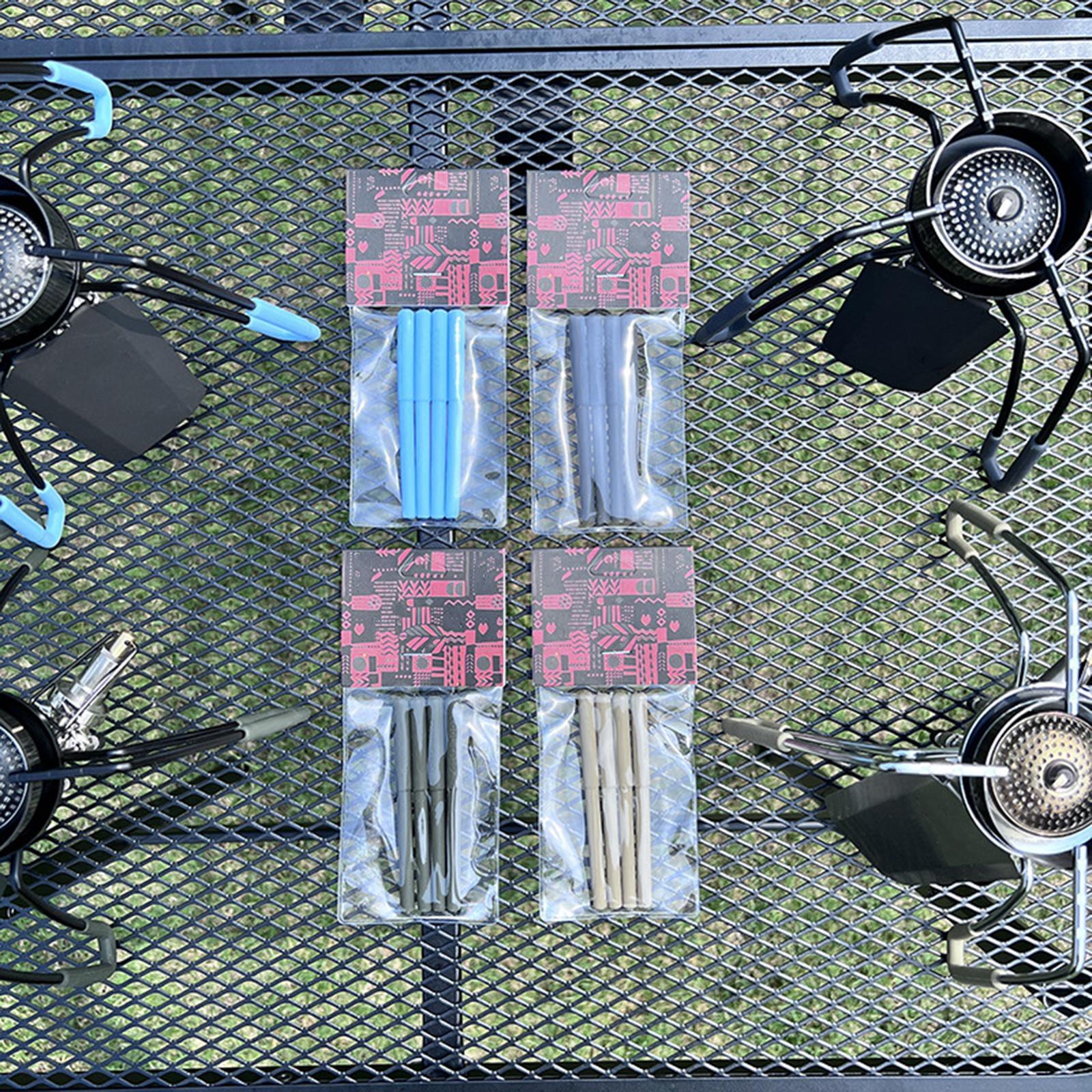 4x Spider  Leg Protector Silicone Tube Anti Scald Practical Durable Anti Slip Furnace Burner Leg Cover for Hiking BBQ Cookware Supplies