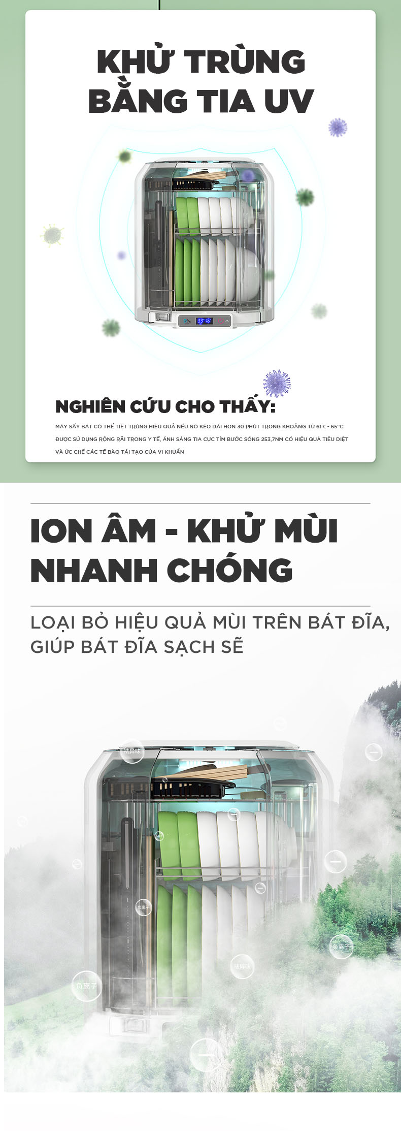 Máy Sấy, Chén Bát Chất Lượng DHOME DH-996 ( 56 Lít ) - Khử Trùng Bằng Tia Cực Tím - Hàng Chính Hãng