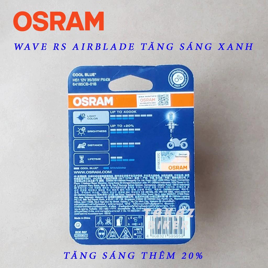 Bóng đèn HAL OSRAM HS1 Air Blade, Wave RS , Exciter , Vison tăng sáng +20% màu sáng xanh dương hiện đại 64185CB 35W 12V