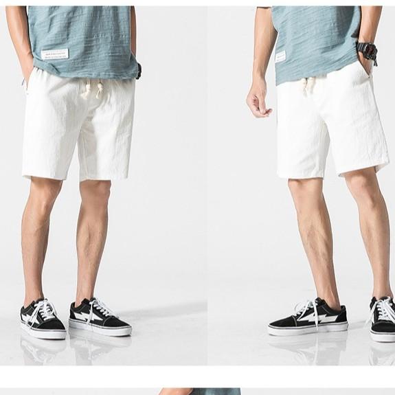 Quần short đũi nam dáng lửng, chất đũi mềm mát