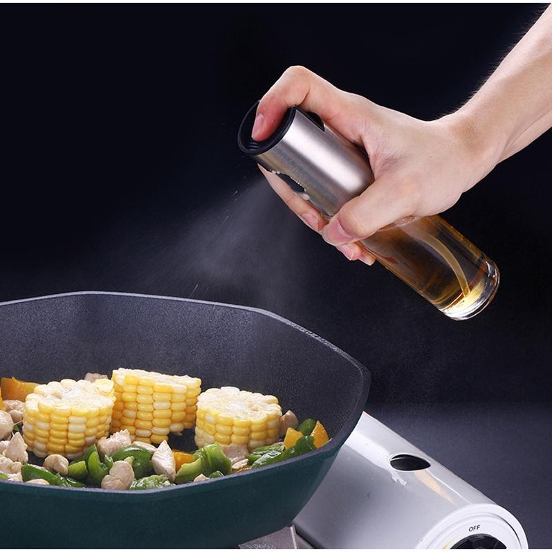 Bình Đựng Dầu Ăn Thủy Tinh Xịt Phun Sương - Chai Lọ Chiết Dầu Ăn, Gia Vị Dùng Cho Thực Phẩm