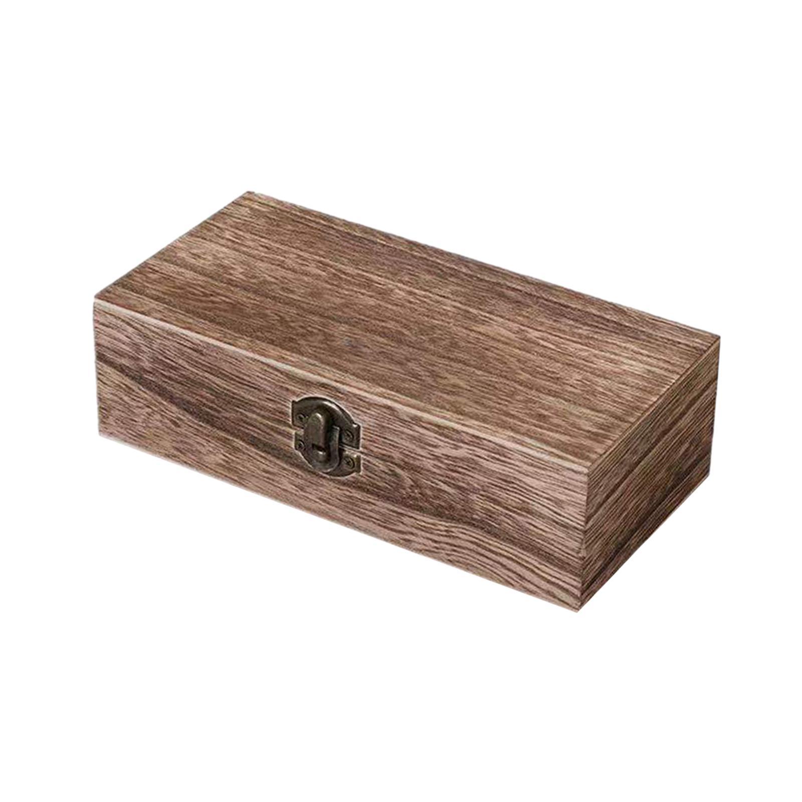 Wooden Storage Box Rectangular Organizer Empty Gift Packaging Box Wooden Box